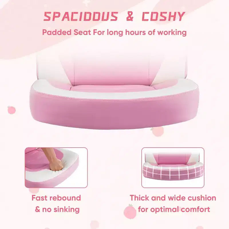 Sedia da gaming ergonomica in pelle PU con braccioli regolabili ribaltabili