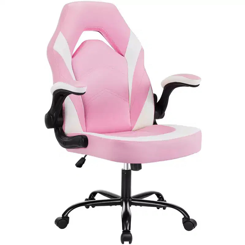 Sedia da gaming ergonomica in pelle PU con braccioli regolabili ribaltabili