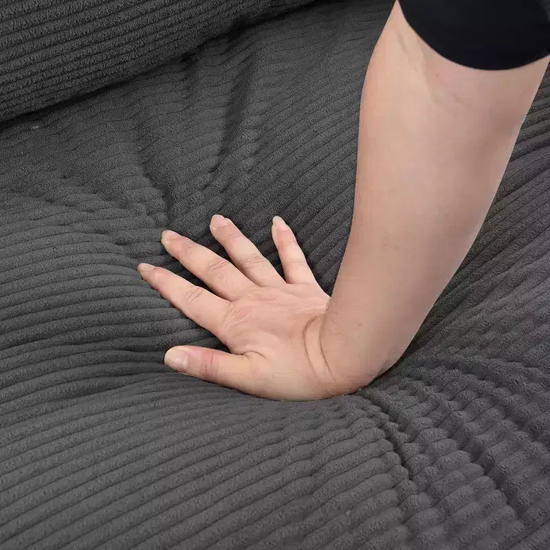 Divano a 3 posti in velluto a coste da 74,8 pollici ad alta resilienza con 2 cuscini per soggiorno, camera da letto, appartamento