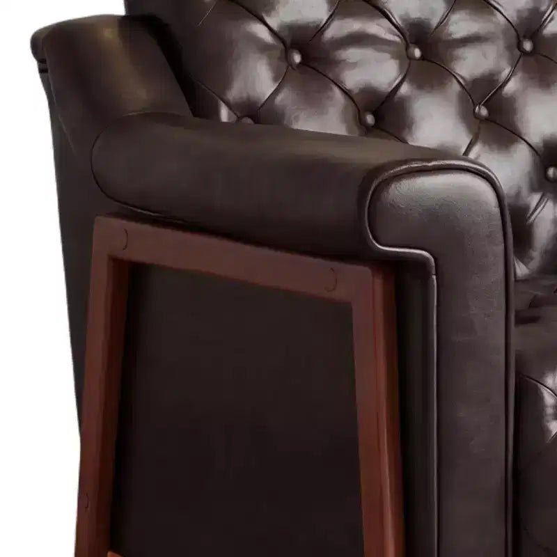 Poltrona Accent Comoda in Pelle PU, Sedie Moderne da Soggiorno, Sedia da Ufficio/Lettura Mid-Century, Divano Singolo, Poltrona per Camera da Letto, Appartamento