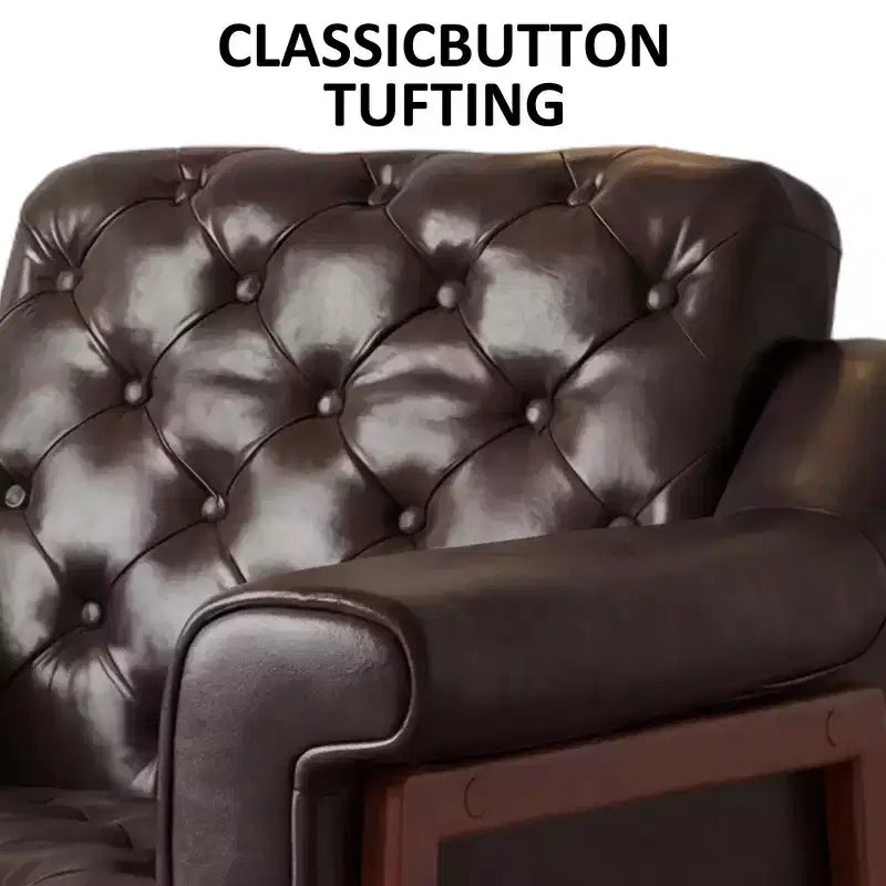 Poltrona Accent Comoda in Pelle PU, Sedie Moderne da Soggiorno, Sedia da Ufficio/Lettura Mid-Century, Divano Singolo, Poltrona per Camera da Letto, Appartamento