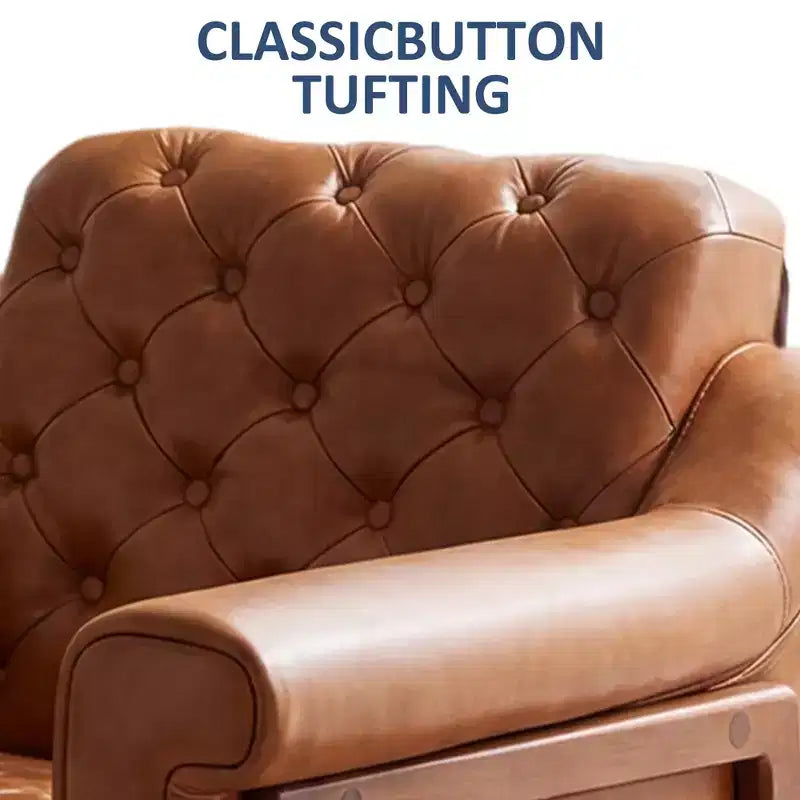 Poltrona Accent Comoda in Pelle PU, Sedie Moderne da Soggiorno, Sedia da Ufficio/Lettura Mid-Century, Divano Singolo, Poltrona per Camera da Letto, Appartamento