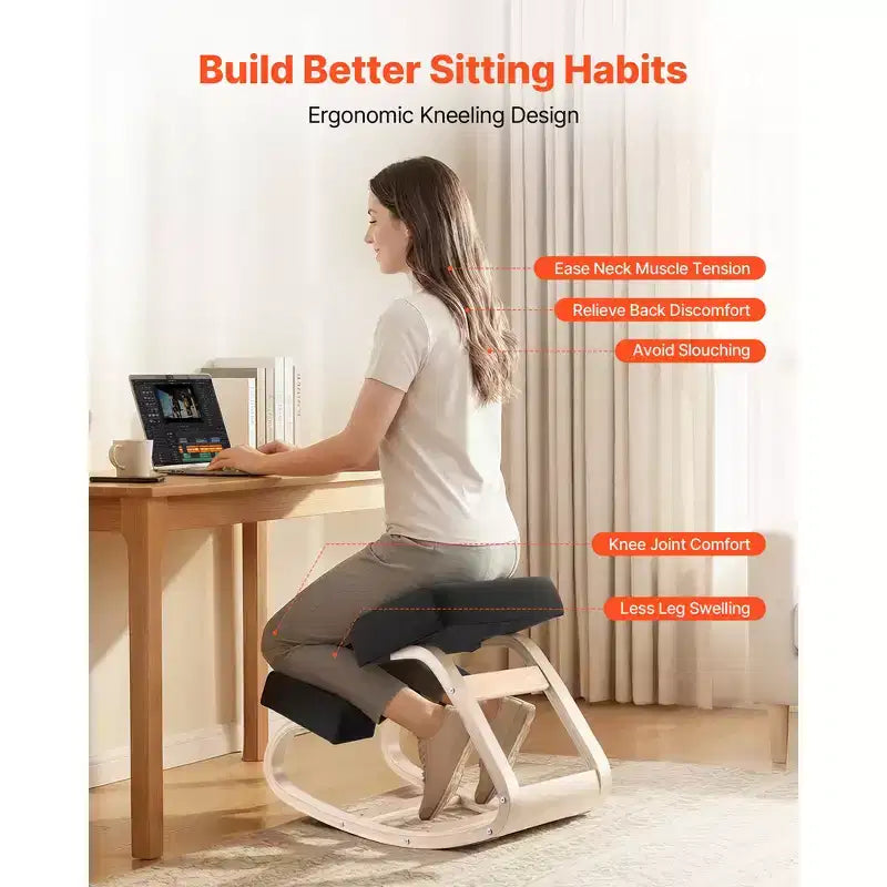 Sedia ergonomica con appoggio per le ginocchia