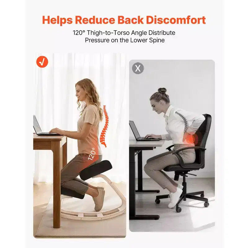 Sedia ergonomica con appoggio per le ginocchia