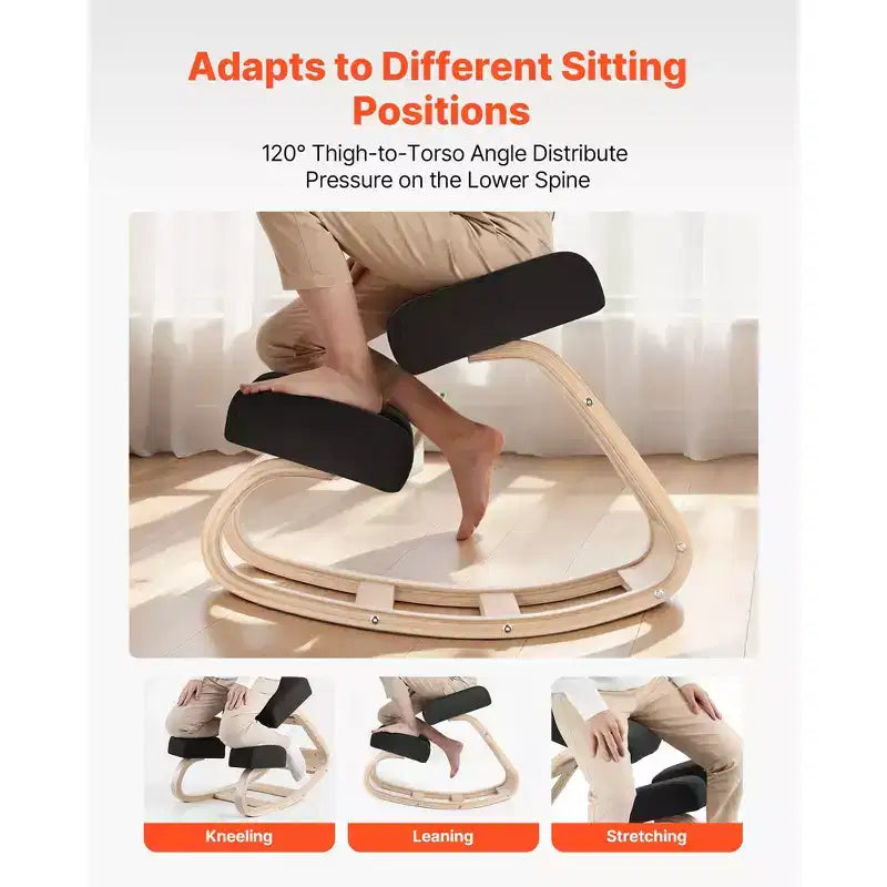 Sedia ergonomica con appoggio per le ginocchia