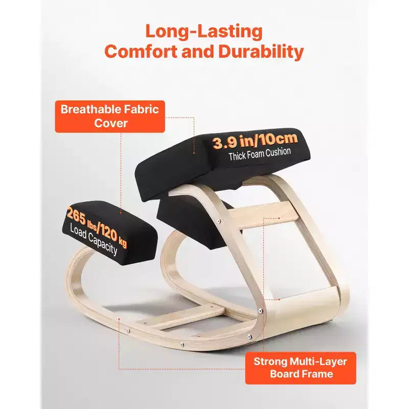 Sedia ergonomica con appoggio per le ginocchia