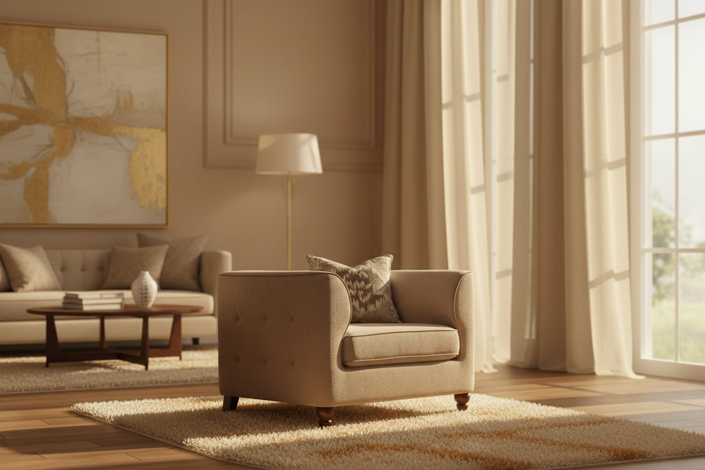 Acme Furniture 36" Cyndi Sofa Tan Velvet