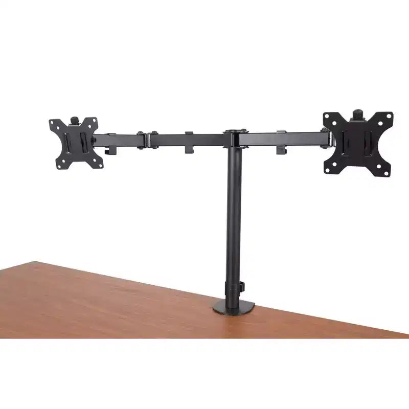 Supporto universale per monitor da tavolo con braccio snodabile, completamente regolabile, a morsetto